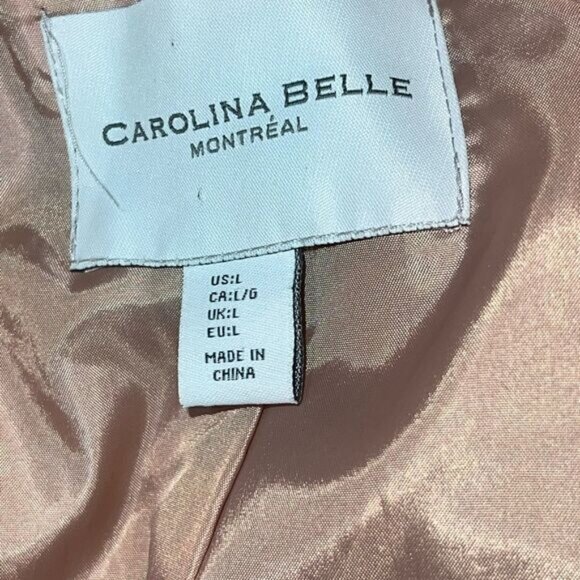 New Carolina Belle Montreal Faux Fur Champagne Rose Jacket VERY TRENDY   SIZE L - Picture 7 of 8